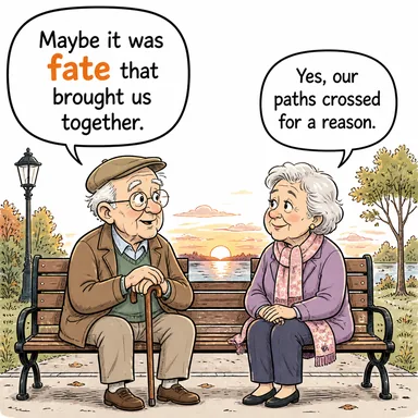 fate (kader, yazgı, akıbet) karikatürü — diyalogla bağlam içinde öğren