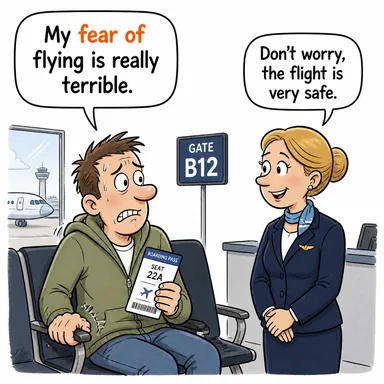 fear of (... korkusu) karikatürü — diyalogla bağlam içinde öğren
