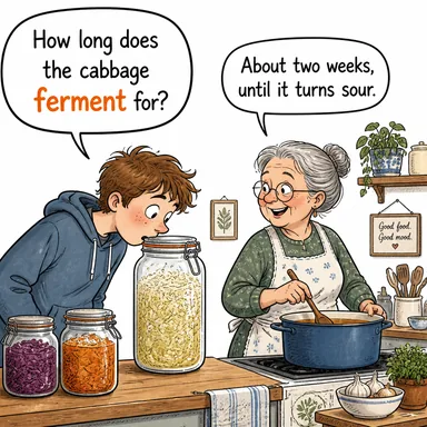 ferment (mayalanmak; kargaşa, huzursuzluk (isim)) karikatürü — diyalogla bağlam içinde öğren