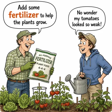 fertilizer (gübre) karikatürü — diyalogla bağlam içinde öğren