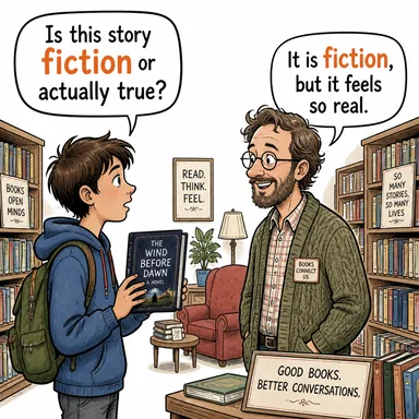 fiction (kurgu, hayal ürünü) karikatürü — diyalogla bağlam içinde öğren