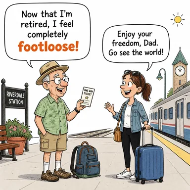 footloose (başıboş, serbest, bağımsız) karikatürü — diyalogla bağlam içinde öğren