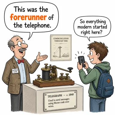 forerunner (öncü, haberci, müjdeci) karikatürü — diyalogla bağlam içinde öğren