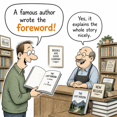 foreword (önsöz, sunuş) karikatürü — diyalogla bağlam içinde öğren