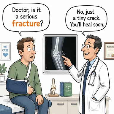 fracture (çatlak, kırık) karikatürü — diyalogla bağlam içinde öğren