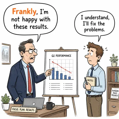frankly (açıkça, dürüst olmak gerekirse) karikatürü — diyalogla bağlam içinde öğren