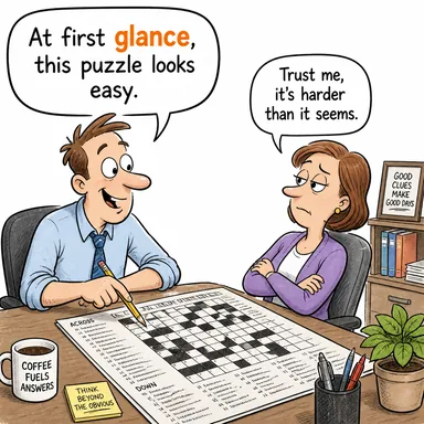 glance (kısa bakış, göz atma) karikatürü — diyalogla bağlam içinde öğren