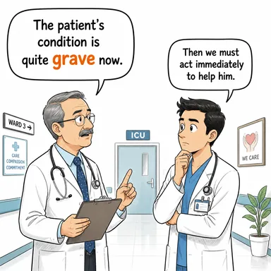 grave (ciddi, vahim, ağır) karikatürü — diyalogla bağlam içinde öğren