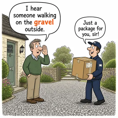 gravel (çakıl) karikatürü — diyalogla bağlam içinde öğren
