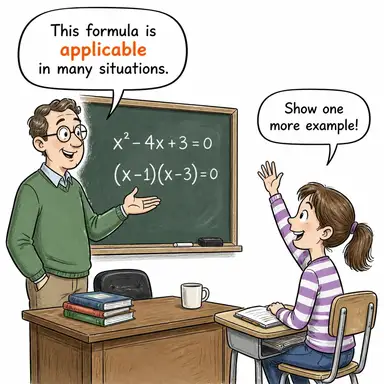 applicable (uygulanabilir, elverişli) karikatürü — diyalogla bağlam içinde öğren