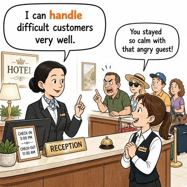 handle (ele almak, başa çıkmak, idare etmek) karikatürü — diyalogla bağlam içinde öğren