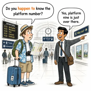 happen to (başına gelmek, (tesadüfen) ...olmak) karikatürü — diyalogla bağlam içinde öğren