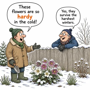 hardy (dayanıklı, dirençli (bitki/kişi)) karikatürü — diyalogla bağlam içinde öğren