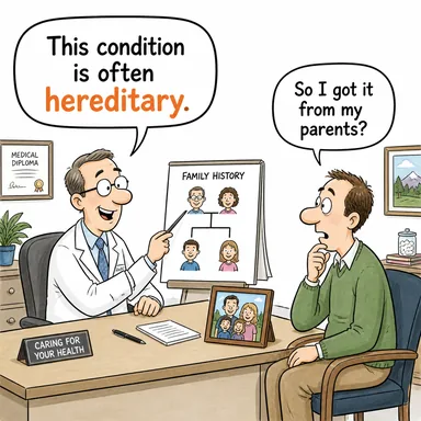 hereditary (kalıtsal, ırsi) karikatürü — diyalogla bağlam içinde öğren