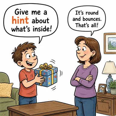 hint (ima etmek, üstü kapalı söylemek; ipucu) karikatürü — diyalogla bağlam içinde öğren