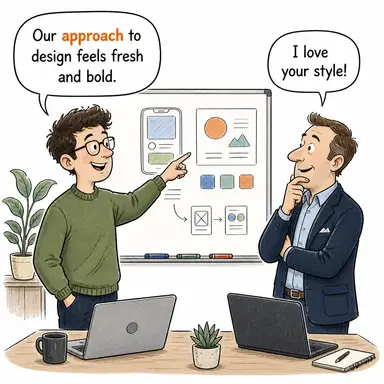 approach (yaklaşım, tarz; yaklaşmak) karikatürü — diyalogla bağlam içinde öğren
