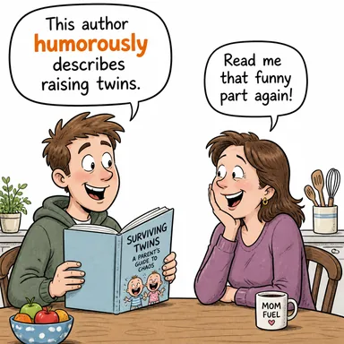 humorously (esprili bir şekilde, gülünçce) karikatürü — diyalogla bağlam içinde öğren