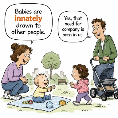 innately (doğuştan, yaradılıştan, fıtraten) karikatürü — diyalogla bağlam içinde öğren