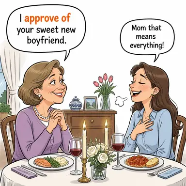 approve of (onaylamak, uygun bulmak) karikatürü — diyalogla bağlam içinde öğren
