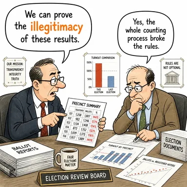 illegitimacy (gayrimeşruluk, yasaya aykırılık) karikatürü — diyalogla bağlam içinde öğren