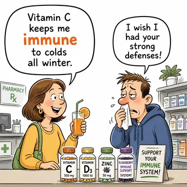 immune (bağışık, etkilenmez, muaf) karikatürü — diyalogla bağlam içinde öğren