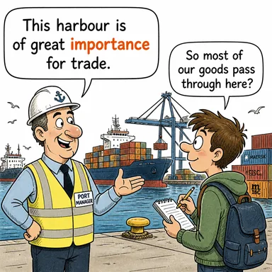 importance (önem, ehemmiyet) karikatürü — diyalogla bağlam içinde öğren