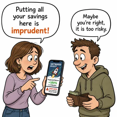 imprudent (basiretsiz, tedbirsiz, düşüncesiz) karikatürü — diyalogla bağlam içinde öğren