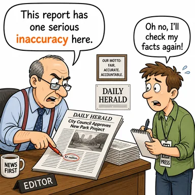 inaccuracy (hata, yanlışlık, doğruluktan sapma) karikatürü — diyalogla bağlam içinde öğren