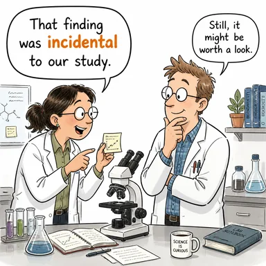 incidental (tali, önemsiz, tesadüfi, yan (masraf vb.)) karikatürü — diyalogla bağlam içinde öğren