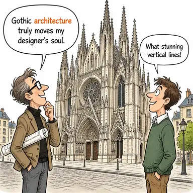 architecture (mimari) karikatürü — diyalogla bağlam içinde öğren