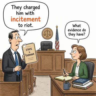 incitement (kışkırtma, tahrik, teşvik) karikatürü — diyalogla bağlam içinde öğren