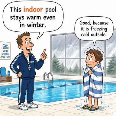 indoor (dahili, kapalı mekan, bina içi) karikatürü — diyalogla bağlam içinde öğren