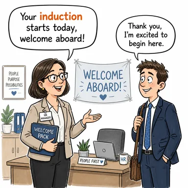 induction (tümevarım, göreve başlatma, tetikleme) karikatürü — diyalogla bağlam içinde öğren