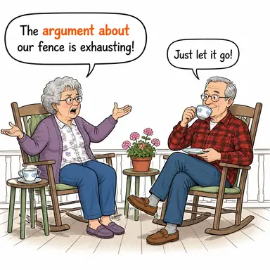 argument about (tartışma, sav, argüman) karikatürü — diyalogla bağlam içinde öğren