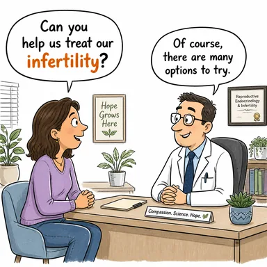 infertility (kısırlık, verimsizlik) karikatürü — diyalogla bağlam içinde öğren