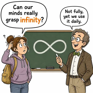 infinity (sonsuzluk) karikatürü — diyalogla bağlam içinde öğren