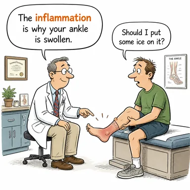 inflammation (iltihap, yangı) karikatürü — diyalogla bağlam içinde öğren
