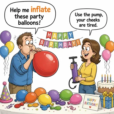 inflate (şişirmek, (fiyat) artırmak, abartmak) karikatürü — diyalogla bağlam içinde öğren