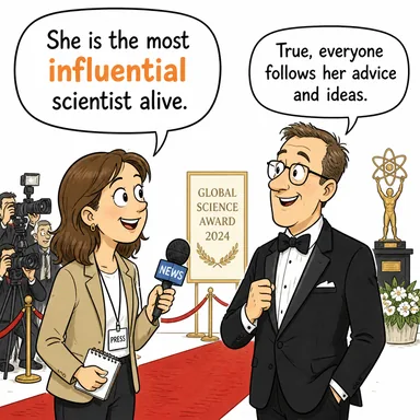 influential (etkili, nüfuzlu, sözü geçen) karikatürü — diyalogla bağlam içinde öğren