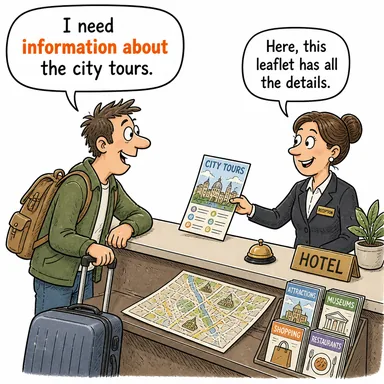 information about (...hakkında bilgi) karikatürü — diyalogla bağlam içinde öğren