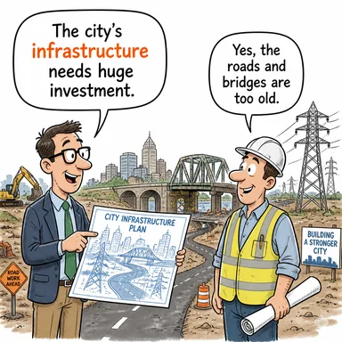 infrastructure (altyapı) karikatürü — diyalogla bağlam içinde öğren