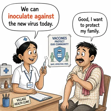 inoculate against (aşılamak (fikir veya tıbbi)) karikatürü — diyalogla bağlam içinde öğren