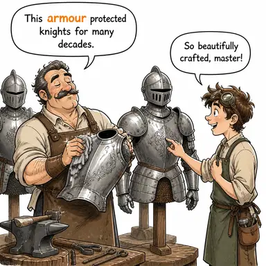 armour (zırh) karikatürü — diyalogla bağlam içinde öğren