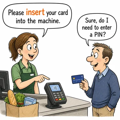 insert (içine sokmak, yerleştirmek, eklemek) karikatürü — diyalogla bağlam içinde öğren