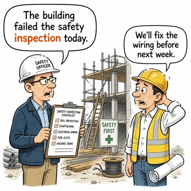 inspection (denetim, teftiş, muayene) karikatürü — diyalogla bağlam içinde öğren