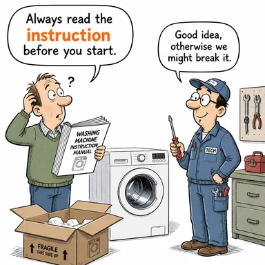 instruction (talimat, yönerge, öğretim) karikatürü — diyalogla bağlam içinde öğren