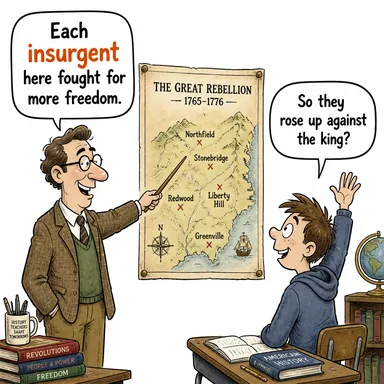insurgent (isyancı, başkaldıran, asi) karikatürü — diyalogla bağlam içinde öğren