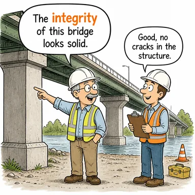 integrity (dürüstlük, bütünlük, tamlık) karikatürü — diyalogla bağlam içinde öğren