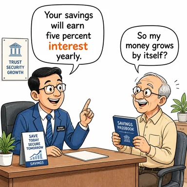 interest (faiz, çıkar, menfaat) karikatürü — diyalogla bağlam içinde öğren