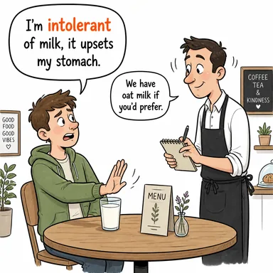 intolerant (hoşgörüsüz, tahammülsüz) karikatürü — diyalogla bağlam içinde öğren